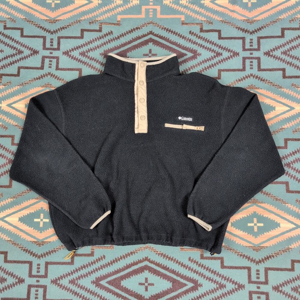 Helvetia Half Snap Fleece Pullover COLUMBIA Mens Cropped Fit XL Gorpcore Outdoor